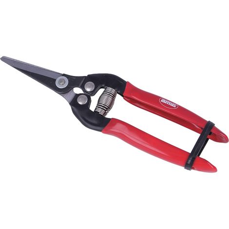 Einhand-Gartenschere Speziell für die Ernte Gerade Stahlklinge 185 mm Rutschfester Griff Gebogene Spitze zum Schneiden von Blumen, Ernten von Obst und Weintrauben (1/5)
