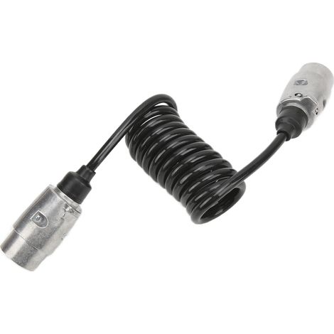 Rallonge pour prise remorque 2 mètres 7 broches métallique norme européenne accessoire automobile (1/5)