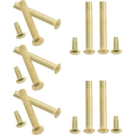 Rivets en acier inoxydable diamètre du trou 3 mm couleur or (1/5)