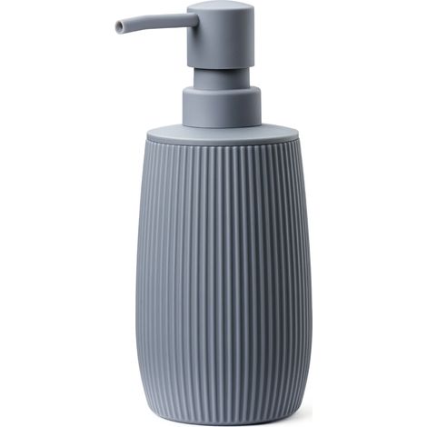 Distributeur de savon gris mat moderne (250 ml) pour salle de bain et cuisine - Accessoires de décoration intérieure (1/5)