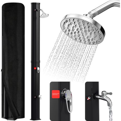 TolleTour 35L Douche solaire avec housse de protection – Douche extérieure pratique pour jardin et piscine