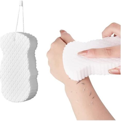 Éponge de bain ultra douce blanche ultra douce pour femme (1/4)