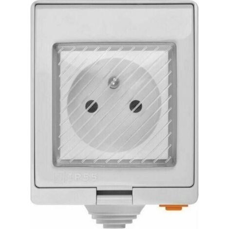 S55 TPE-FR 16A Smart-Außensteckdose, IP55 wasserdicht, WLAN-fähig, kompatibel mit Android und iOS, Fernbedienung, Sprachsteuerung, Timerfunktion (1/4)
