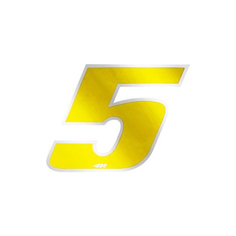 Numeri Gara Anodizzati 27 x 37 mm - Numeri: 5 - Colore: GIALLO