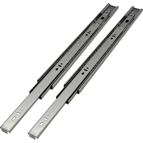 Randaco Guías para cajones Guías resistentes de cierre suave de extensión completa Guías de 45 mm y 450 mm 10 piezas