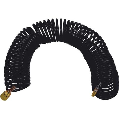 Stanley – Tuyau à air comprimé spiral en polyéthylène 10m – Ø 6 x 8 mm – Flexible et léger – Pour outils pneumatiques et gonflage pneus