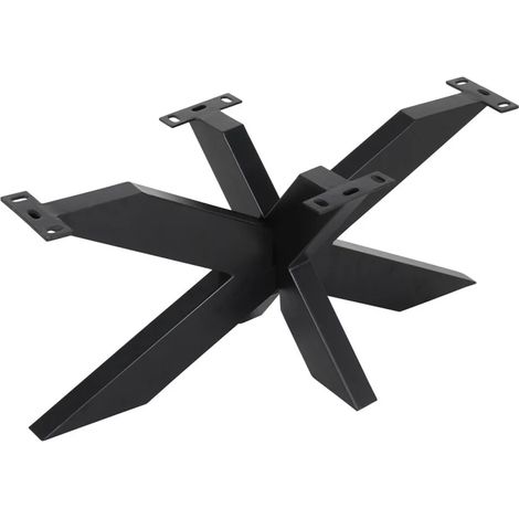 Piètement croix H. 43 cm en métal noir pour table basse - OTTAWA (1/5)