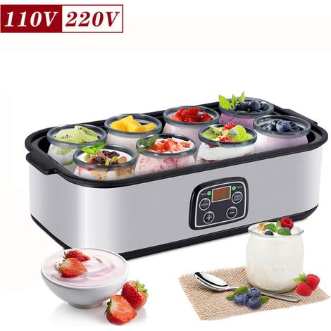 Yaourtière Électrique Polyvalente - Capacité 500-1000ml - Verre - 220V - Parfaite pour Yaourt, Glace et Compote (1/5)