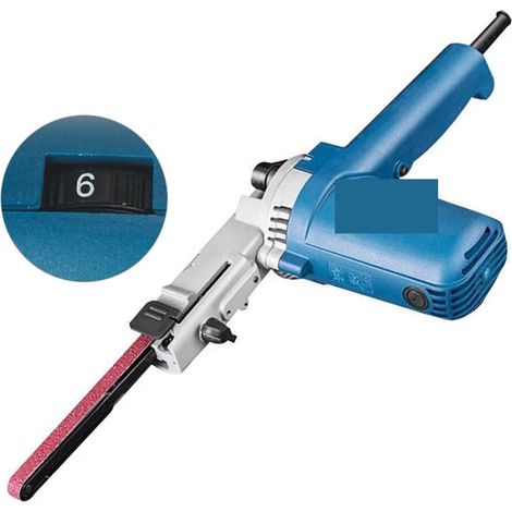 Polisseuse Ponceuse 500W ponceuse à bande meuleuse d'angle rectifieuse avec 9x533mm bandes de ponçage for bois métal bricolage Machine de polissage (1/5)