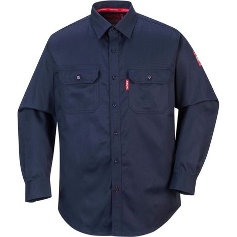 Chemise Bizflame 88/12 - Taille Xl - Marine - Portwest (1/4)