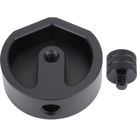 Ortviai Adaptateur Trépied Antenne Satellite en Alliage d’Aluminium Noir – Compatible 1/4″-20 et 3/8″-16