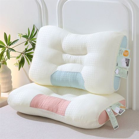 Oreiller Cervical - Support Colonne Cervicale - Pour Dormeurs Sur Le Côté Dos Ou Ventre - 48 x 70 cm - 1 Pièce (1/5)