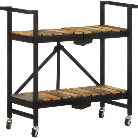 321711 vidaXL Kitchen Trolley 87x36x81 cm Solid Reclaimed Wood (1/5)