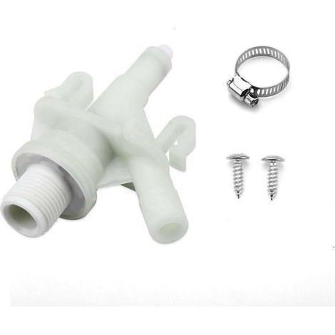 Vanne d'eau pour toilettes à pédale RV, blanc, 5 x 1, 9 cm (1/5)