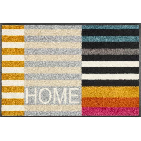 Paillasson, 50x75cm, intérieur et extérieur, Lavable, Multicolore (1/5)