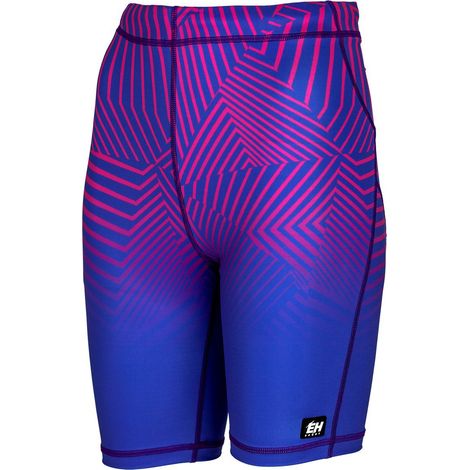 Damen-Laufleggings mit 1/3 Kaleidoskopmuster, Größe XS, Lila