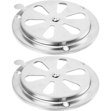 Couvercle de Ventilation en Acier Inoxydable 2pcs Volets Réglables pour Camping-Bateau, Fonction Séchage et Ventilation Extérieure Ajustable (1/5)