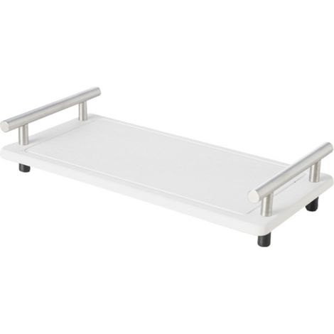 Toallero de baño, bandeja para toallas de invitados, toallero blanco con asa en T, bandeja para toallas desechables para habitación de invitados, mesa, cocina...