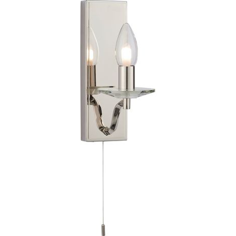 Endon Garland Applique de salle de bain en nickel poli, cristal transparent, 1 x G9 (1/5)
