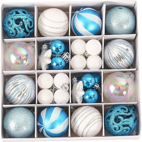 Décorations de Noël : boules de Noël incassables en plastique coloré pour sapin, idéales pour décorer votre sapin. (1/5)