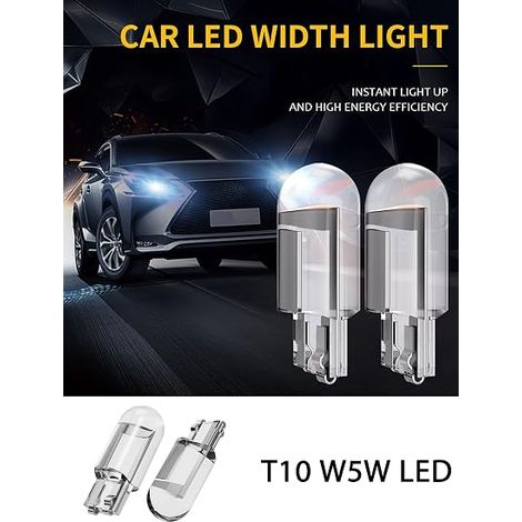 LED T10 w5w Ampoules de Voiture Lampe 194 168 501 2825 Wedge Intérieur De Voiture Lumière Dôme Feux De Plaque D'immatriculation 12V Bleu glacier (1/3)