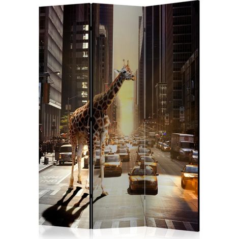 Paravent 3 Volets "Giraffe in the Big City" 135x172cm (1/2)