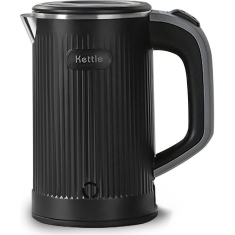 Bouilloire de voyage compacte, petite, portable et idéale pour le camping. Ébullition rapide. (Noire) (1/5)