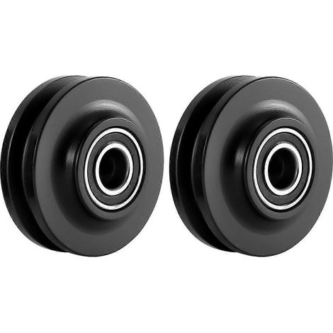 2 roues de porte coulissante de grange robustes pour armoire et fenêtre, poulie silencieuse pour rail de porte coulissante parfaite (1/5)