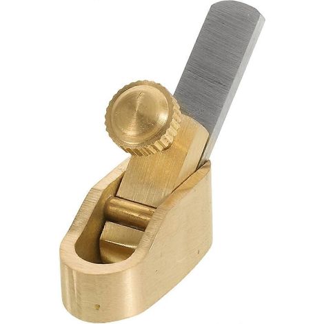 Mini rabot à main en laiton pour l'installation de chevalets de violon, adapté au travail du bois et à la lutherie, permet de biseauter les bords, 12 mm. (1/4)