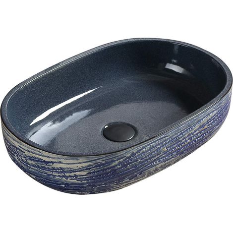 Mexen Alita lavabo de comptoir 58 x 39 cm, Bleu - 22045866 (1/2)