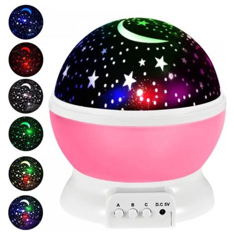360° drehbare Sternenhimmel-Projektionslampe, 8 Farbmodi, Geschenk für Baby, Weihnachten, Geburtstag (1/5)