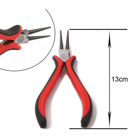 Pince à bijoux, outil et équipement : pince coupante à bec rond et long pour la réparation, la fabrication de perles et la broderie de bijoux DIY (1/4)