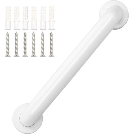 YMYNY Duschgriff aus weißem Stahl, 30 cm, Haltegriff für die Dusche, für ältere Menschen (1/4)