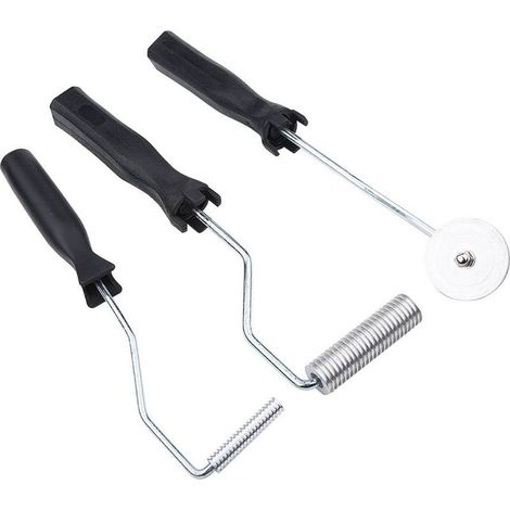 3pcs Rouleau Débulleur, Bulle Paddle Outil, Fibre de Verre d’Alliage d’Aluminium, kit pour Moule, Résine, Composite (1/4)