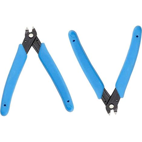 Pince coupante diagonale Pince coupante Cisaille pour câble électrique, Precision Electrical Wire Cable Cutter Mini Pince coupante Diagonal Side Cutter Flush Cutter, Lot de 2