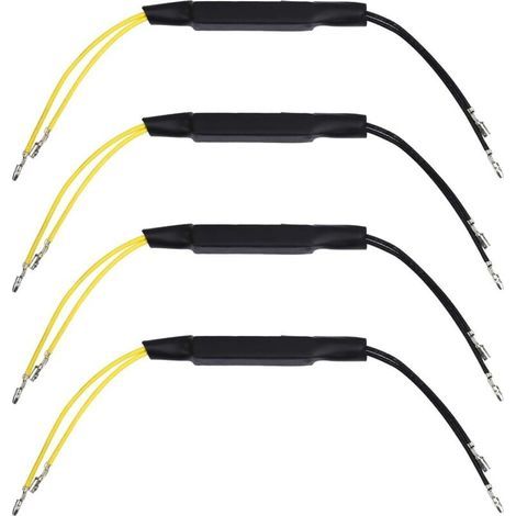 4 Pcs Moto LED Flasher 12V LED Moto Clignotant Indicateur Résistance Adaptateur pour Moto Auto Bicyclette Scooter Quad Cruiser Harley Kawasaki Yamaha Off Road (27W) (1/5)