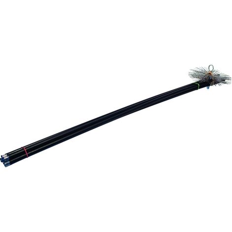 JONCOUX Kit de ramonage Brasier - Longueur 7 m + brosse acier Ø250 mm