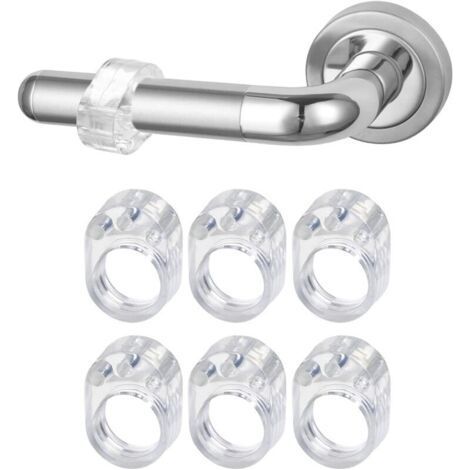 Door Handle Bumpers, 6 Pieces PVC Door Handle Bumpers Guard Clear Door Stopper Wall Protectors for Buffering Walls and Stopping Wall Damage (1/4)
