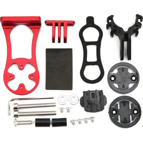 Support Avant Vélo Ordinateur Monture GPS Allongée pour Garmin Edge Vélo Ordinateur Rouge (1/5)