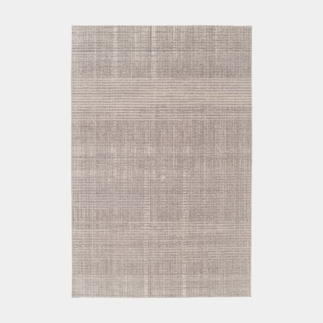 Tapis souple en tissu chenille recyclé - Gaspard - Crème et grège - 160 x 230 cm (1/5)