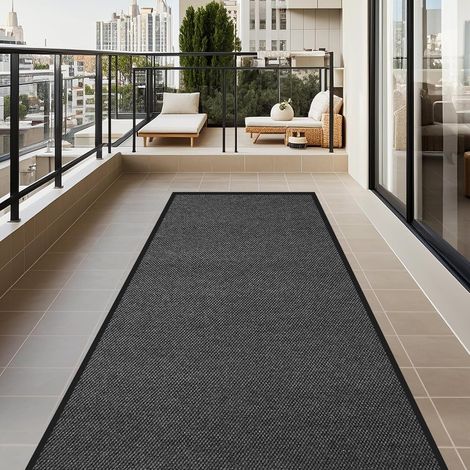 Tapis de couloir, long, antidérapant, 90 x 300 cm, vendu au mètre, lavable, long et étroit, anti-salissures, pour couloir, intérieur, cuisine, salon, extérieur (1/5)