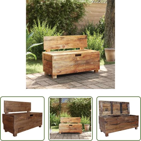 Rangement - Banc bois massif d'acajou 86x40x60 cm (1/5)