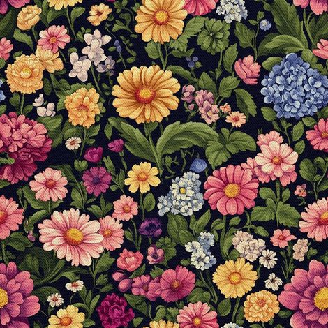 Tela decorativa para exteriores Oxford - Diseño floral colorido DX18051 (1/5)