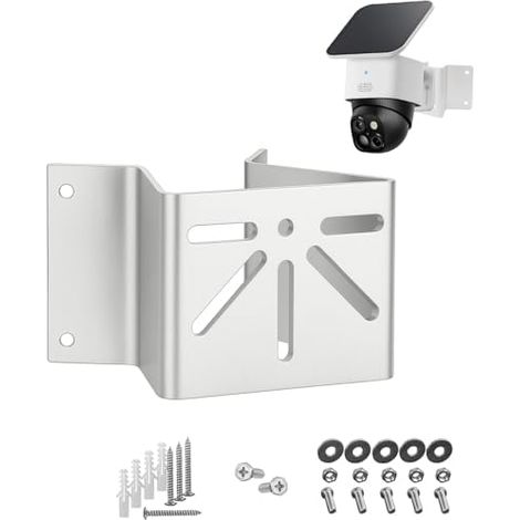 Support d'Angle pour Caméra PTZ en Acier Inoxydable, Couverture maximale de 270°, Surveillance Extérieur Universel Compatible avec Eufy SoloCam S340, TrackMix, Tapo C425/C500, AOSU -