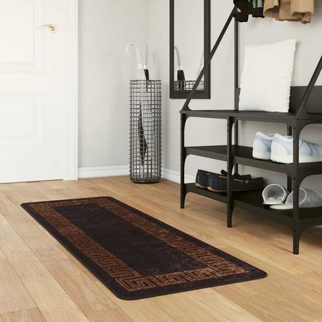 vidaXL  Rug Runner  MARSA Black 50 x 150 cm Polyester and PVC