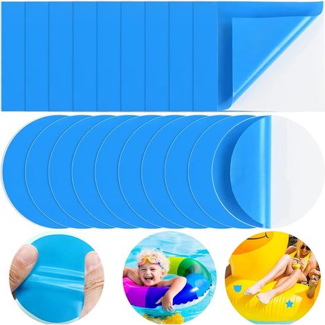 Kit de réparation auto-adhésif pour piscines, 20 autocollants, pour colmater les petits trous et les fuites.-AquaForge (1/4)
