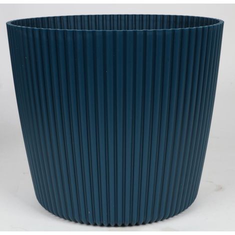 5x BURI Übertopf Milly Rillen Rund Kunststoff Blumenkübel Pflanze Kräutergefäß (1/5)