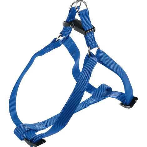 Ferplast EASY P Pettorina in nylon per cani, disponibile in tanti colori e misure. Variante EXTRA LARGE - Misure: A=B 63-94 cm 25 mm - Blu