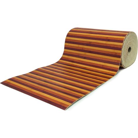 Tappeto Bamboo Passatoia Antiscivolo Degradè Colore Rosso, misura50x50coloreRosso (1/2)