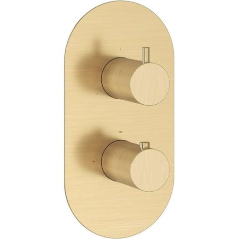 Ravak Espirit - Mitigeur thermostatique encastré, 3 sorties, doré brossé X070613 (1/3)